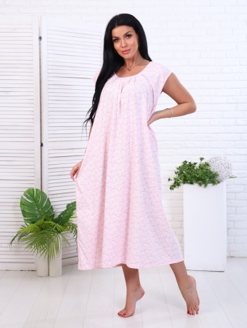 Сорочка женская, нежно-розовая, большие размеры
