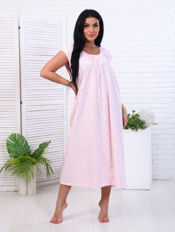 Сорочка женская, нежно-розовая, большие размеры