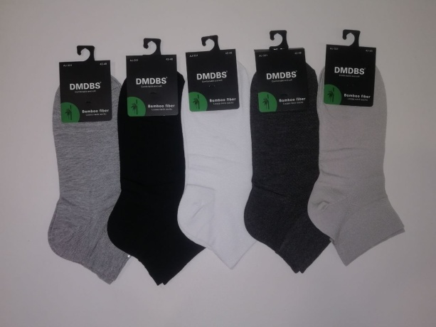 Носки мужские короткие из бамбука, ассорти