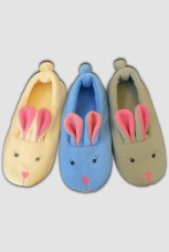 Детские тапочки-балетки "Зайки"