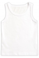 Майка для мальчиков классическая, белая (рост 86-110)